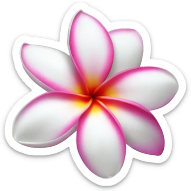 plumeria flower sticker