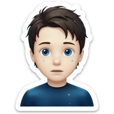 Underwater boy sticker