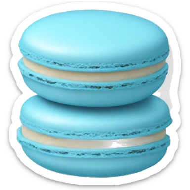 light blue macaroon sticker