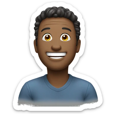 A man laughing and also being supportive  sticker