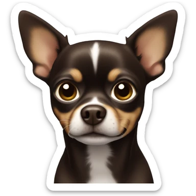 dark brown chihuahua sticker