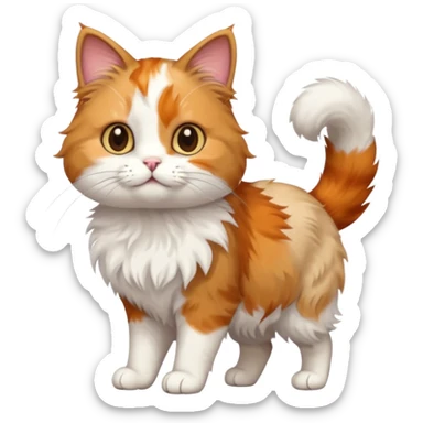 cute cat walking on the street sticker