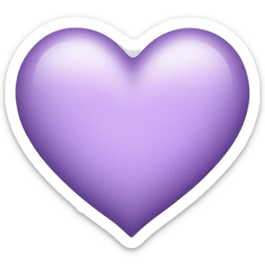 light light purple heart sticker