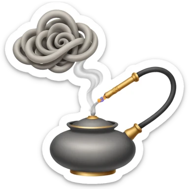 Burning incense sticker