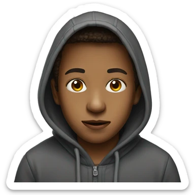  boy in hoodie portrait sticker