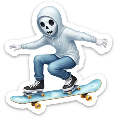  ghost skater boi ghost sk8 boarding sticker