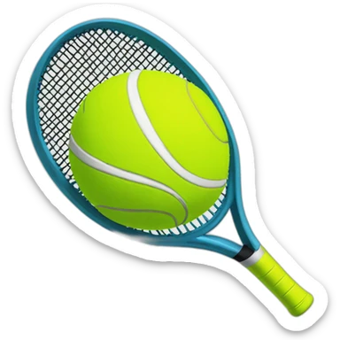 Tennis racket tennis ball sticker