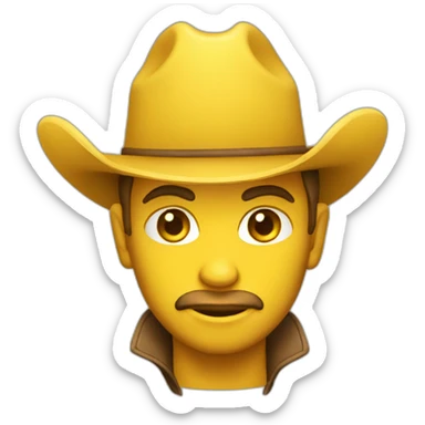 yellow Cowboy sticker