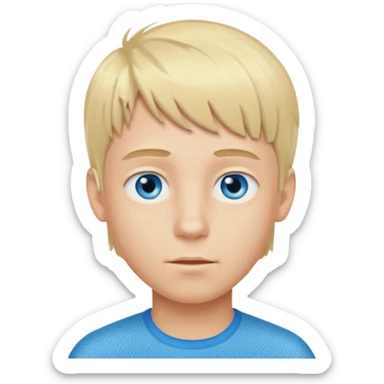 Make me a blond boy with blue eyes and a bit of a fringe sticker