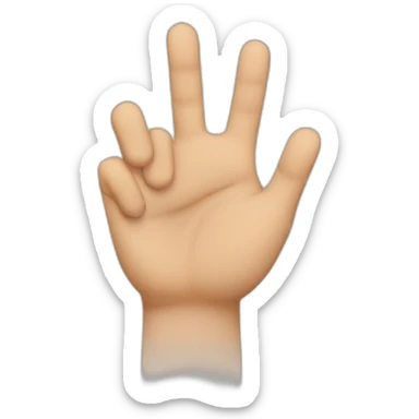Hands joined with thumb, index and middle raised sticker