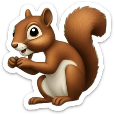 tricky squirrel sticker