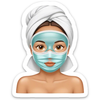 Biy with face mask spa beauty full face relaxing sticker