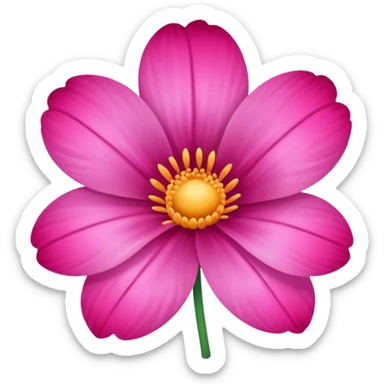 Pink flower sticker