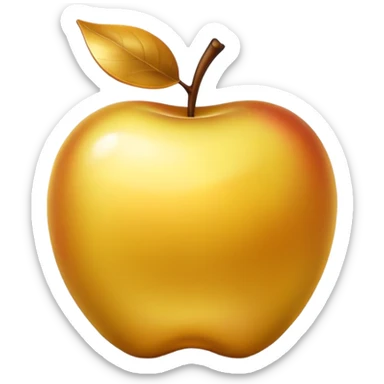 golden apple fruit sticker
