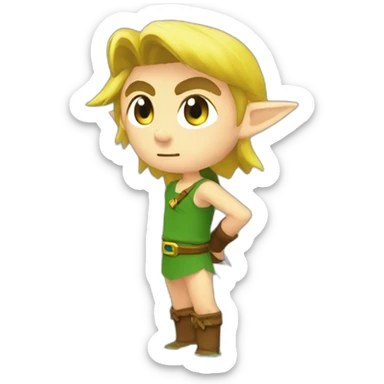 Link from Zelda twink swimsuit sticker