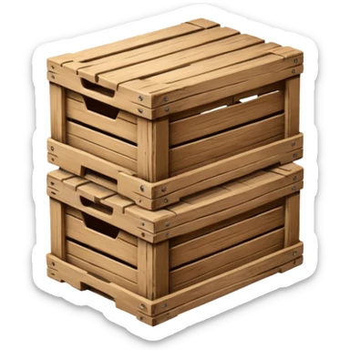 one wooden crates sticker