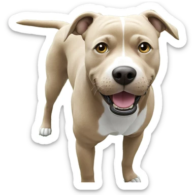 realistic dog on grass sticker