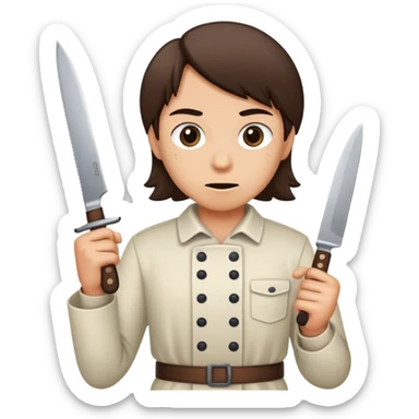 😶 this emoji with a knife  sticker