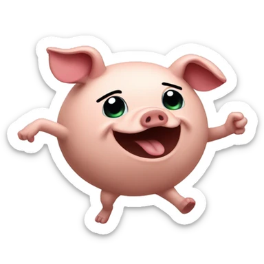 Dancing pork chop sticker