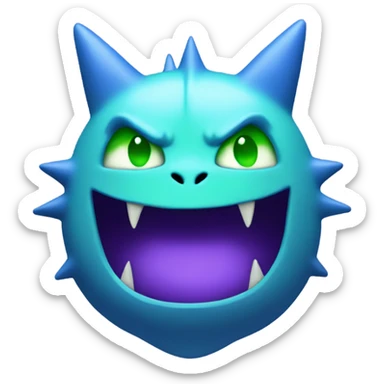Blue and green gengar  sticker