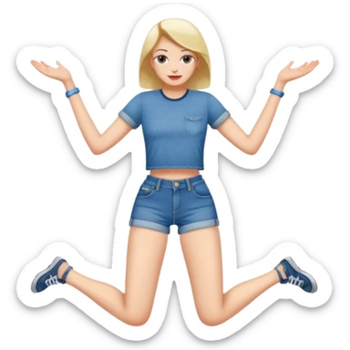 Woman with legs spread  sticker