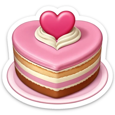 Pink Tiramisu With Heart sticker