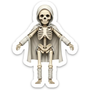 skeleton in a straight jacket sticker