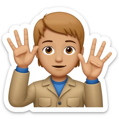 A person doing the 67 hand movement with a six on the Left hand and the seven on the right hand sticker