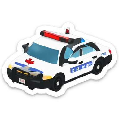 cn tower with cop cars and police crime below sticker