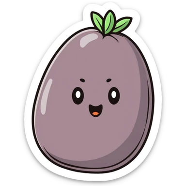 black potato sticker