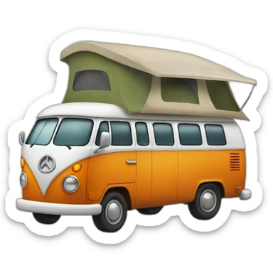 Camping bus sticker