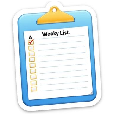 weekly to-do list sticker