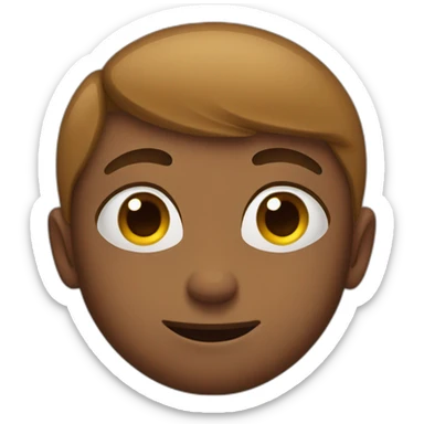 Boy with big forehead and eyes that split up sticker