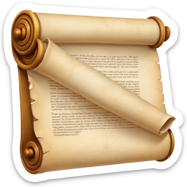 create an emoji of a flying scroll sticker