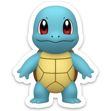 a happy Squirtle sticker