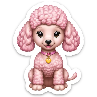 Pink Disney poodle sticker