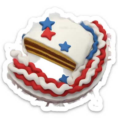 4th of july cake sticker