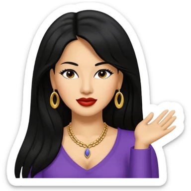 Selena Quintanilla with long hair sticker