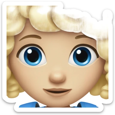 Toddler blondeish hair and blue eyes sticker
