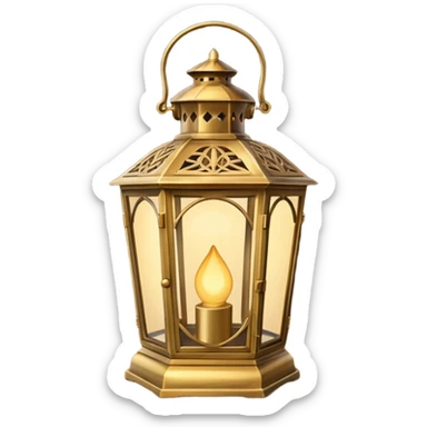 an edwardian-era lantern someone would carry on a dark winter night sticker