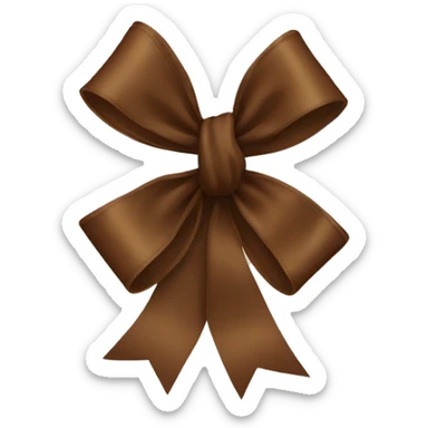 Brown bow sticker