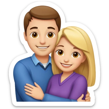 a couple celebrate anniversary sticker