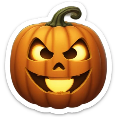 scary jack o lantern sticker
