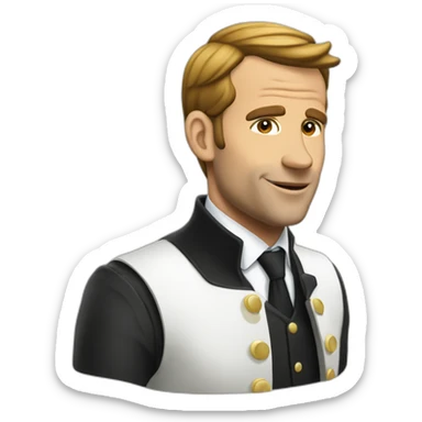 Macron sur une vache  sticker