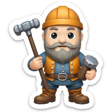Dwarf hammer sticker
