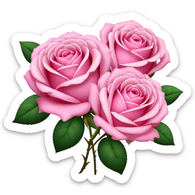pink roses sticker