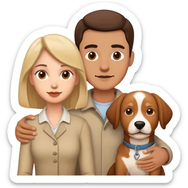 mum dad dog sticker