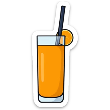 double stuffed orange juice sticker