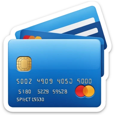 credit card blue point of sale sticker