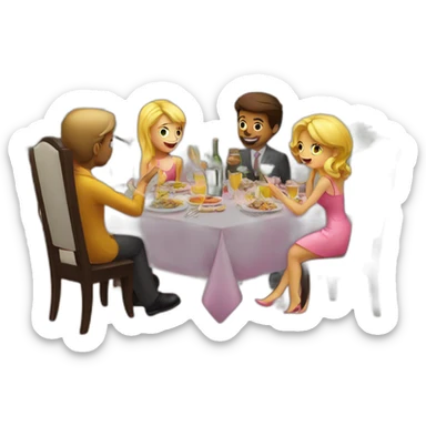party dinner sticker